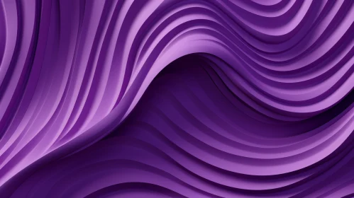Purple Wavy Shapes | Abstract 3D Rendering