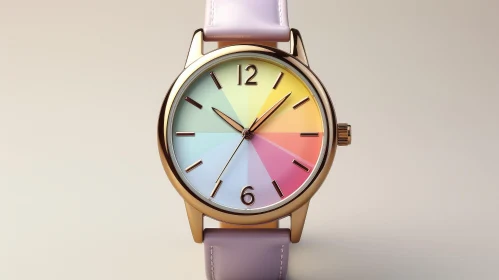 Stylish Rainbow Wristwatch - Timepiece Fashion Statement