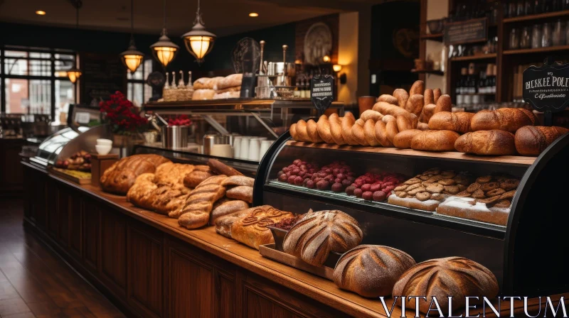 Delicious Bakery Delights - Fresh Breads and Pastries AI Image