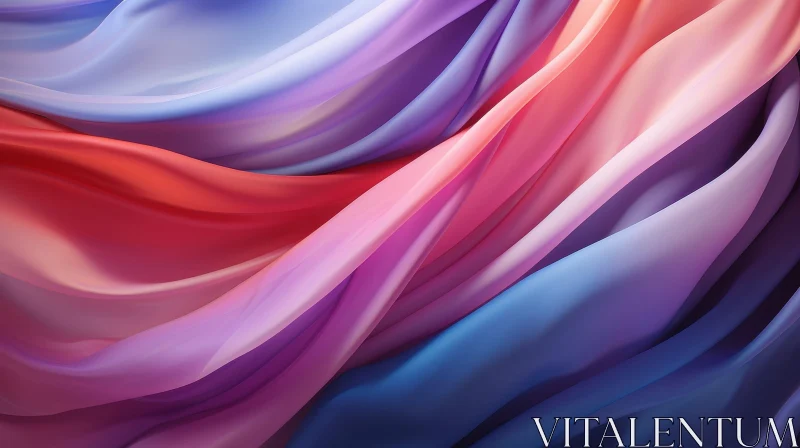Ethereal Silk Cloth Gradient | 3D Render AI Image