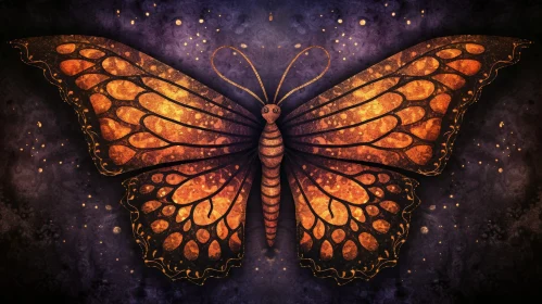 Exquisite Butterfly Illustration - Detailed Wingspan and Colors