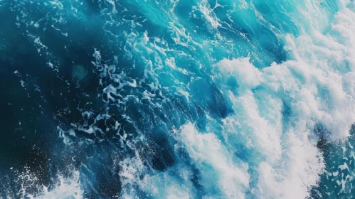 Mesmerizing Deep Blue Sea Waves Image