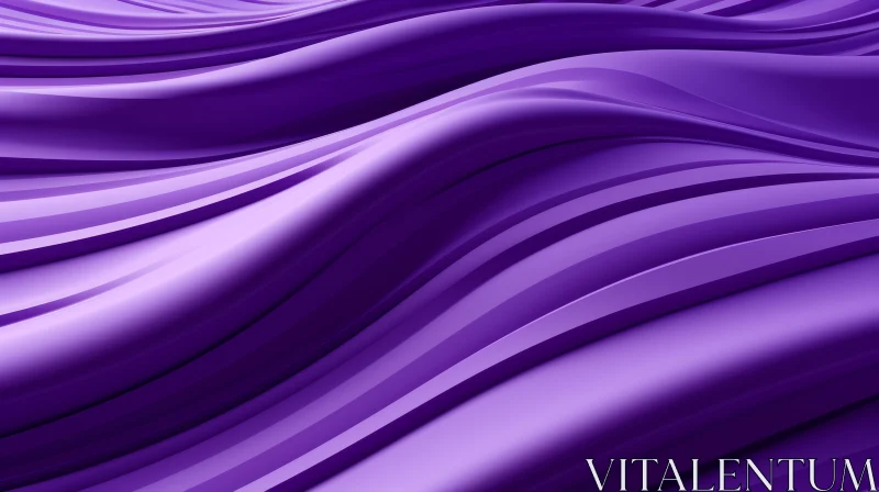 Purple Wavy Shapes - Abstract 3D Rendering AI Image