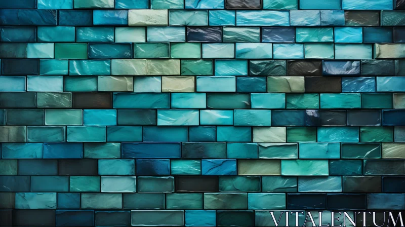 AI ART Blue Shades Brick Wall Textures | Unique Look