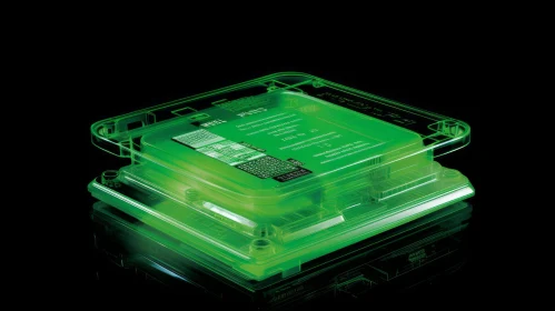 Green Circuit Board in Transparent Box
