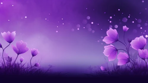 Purple Floral Background - Dreamy and Ethereal
