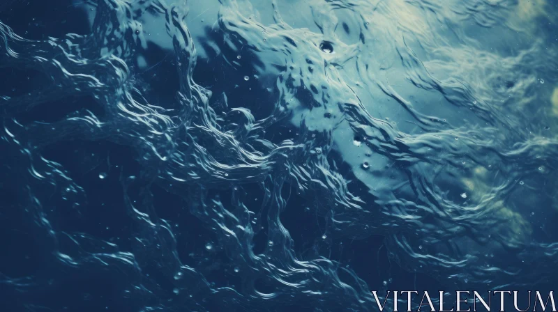 Turbulent Blue Water Surface AI Image