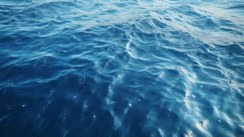 Blue Water Surface 3D Rendering
