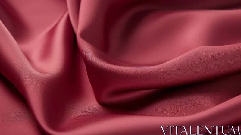 Red Silk Fabric Close-Up | Elegant and Passionate AI Image