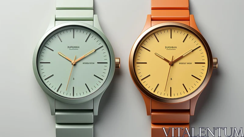 Stylish Minimalist Wristwatches - Timepiece Fashion AI Image
