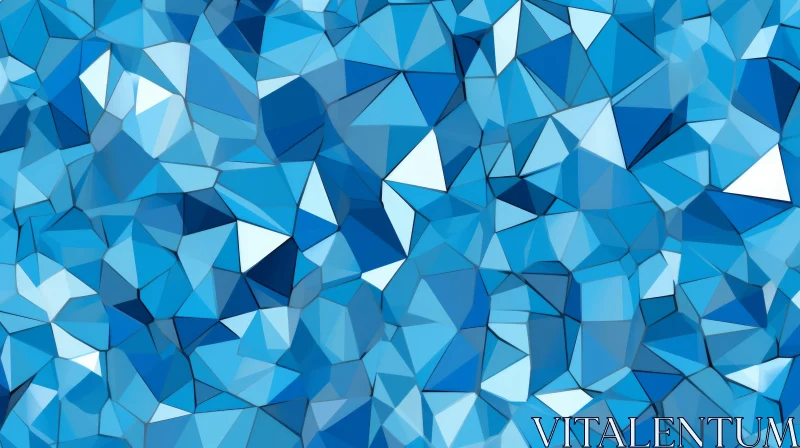 Blue Abstract Polygonal Background | Futuristic 3D Design AI Image