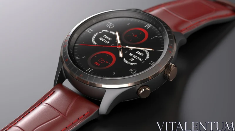 Futuristic Smartwatch 3D Rendering | Stylish Tech Gadget AI Image
