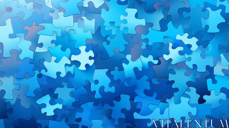 Blue Puzzle of Life and Unity AI Image
