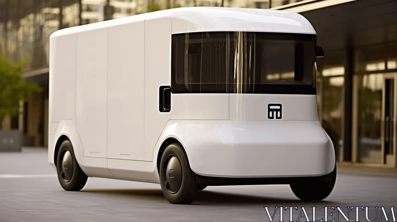 Futuristic Delivery Van: A Sleek and Elegant Design AI Image
