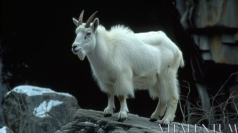 AI ART Mountain Goat Wildlife Photography in the Wild