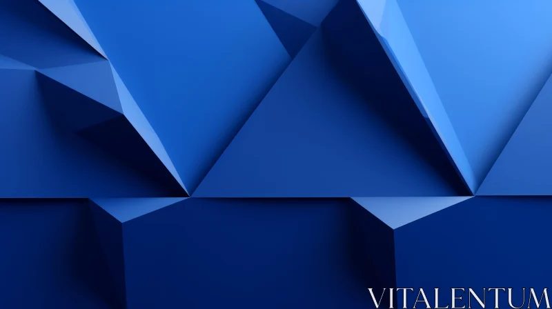 Blue Polygonal Background | 3D Rendering AI Image