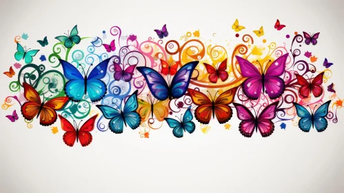 Colorful Butterfly Flight Image