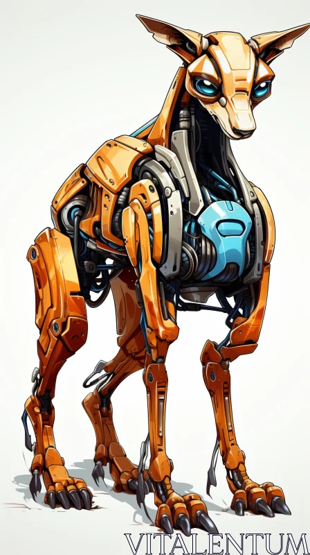 AI ART Steampunk Dog Digital Painting
