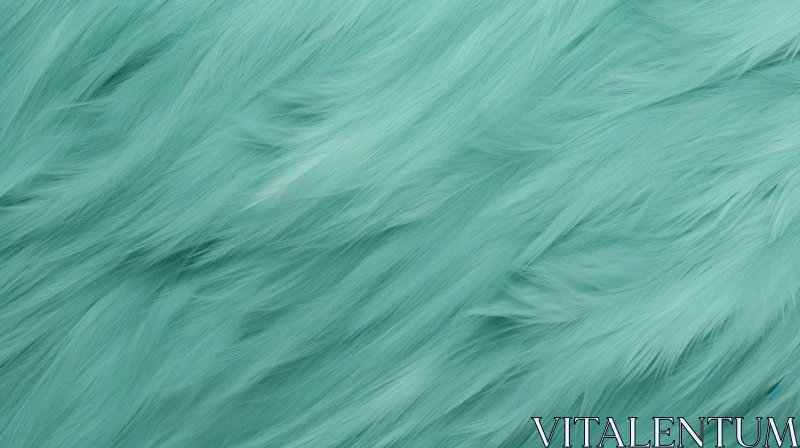 Turquoise Fur Coat Close-Up | Detailed Texture and Vibrant Colors AI Image