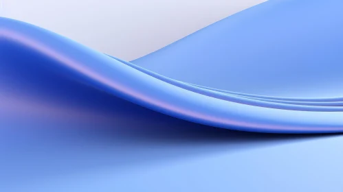 Blue Glossy Waves | Abstract 3D Rendering