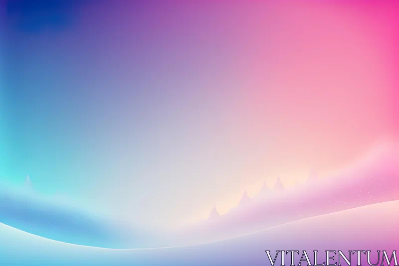 Captivating Abstract Composition: Blue and Pink Gradient Background AI Image