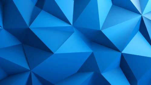 Intricate Blue Polygonal Surface | Abstract 3D Rendering