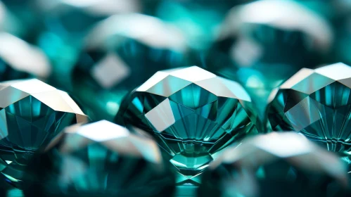 Teal Diamond Texture - Sparkling Close-up View