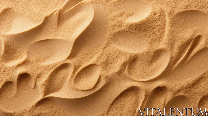 Rippled Light Brown Sand Texture - Natural Elegance AI Image