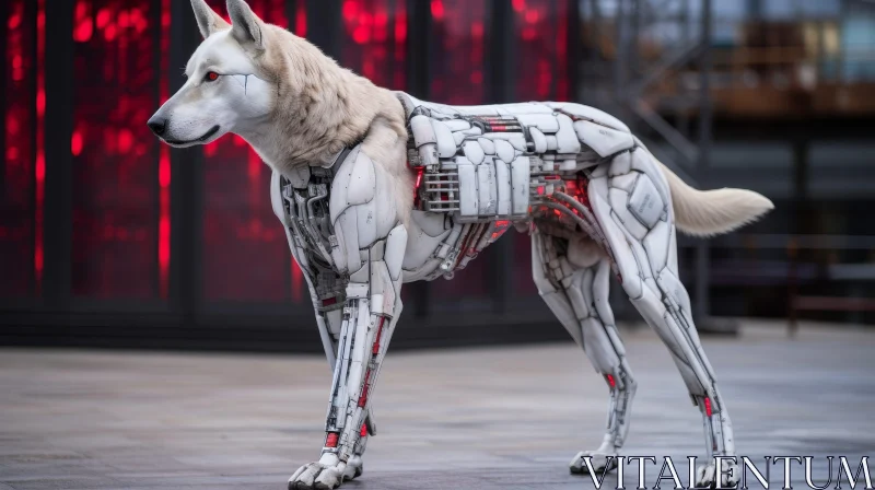 AI ART Robotic Dog on Concrete Floor