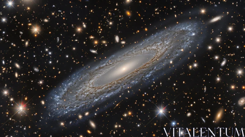 AI ART Spectacular Spiral Galaxy in Cosmic Splendor
