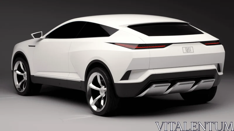 Minimalist and Monochromatic White SUV Concept | Artistic Image AI Image