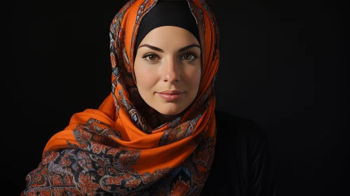 Portrait of a Young Woman in Hijab