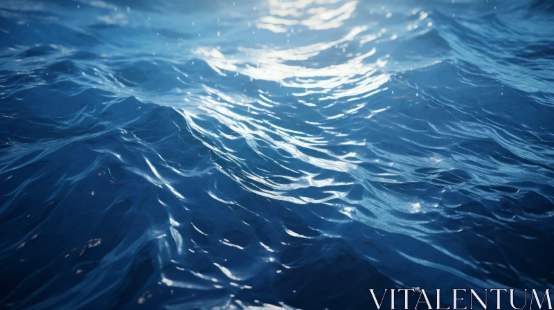 AI ART Rough Sea Surface Animation - Deep Blue Waves
