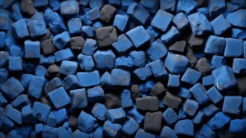 Blue and Black Pastel Chalk Close-Up