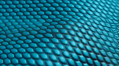 Blue Reptilian Skin Texture Close-Up