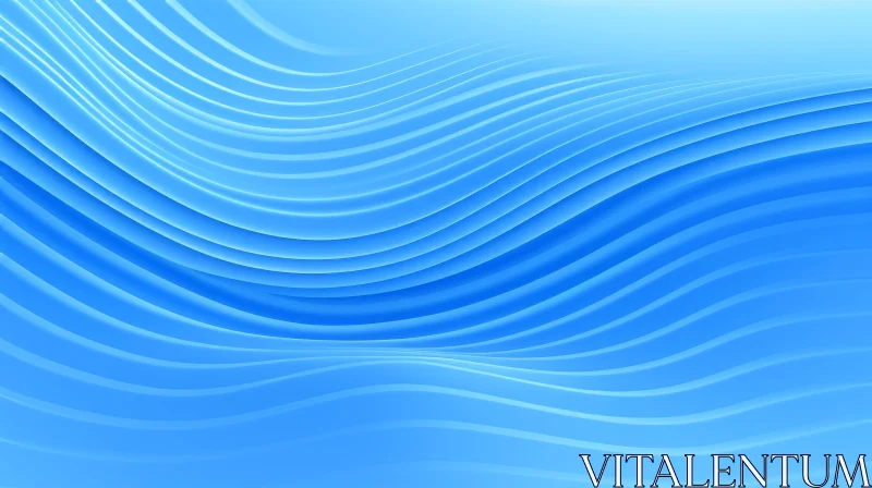Tranquil Blue Wavy Background AI Image