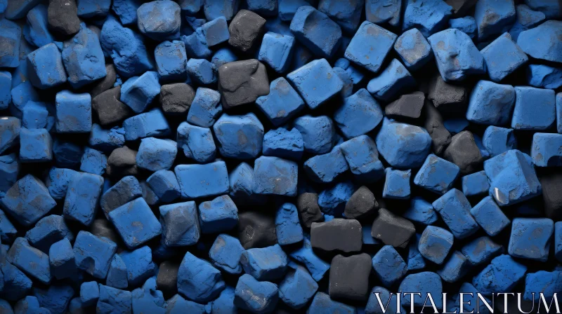 Blue and Black Pastel Chalk Close-Up AI Image