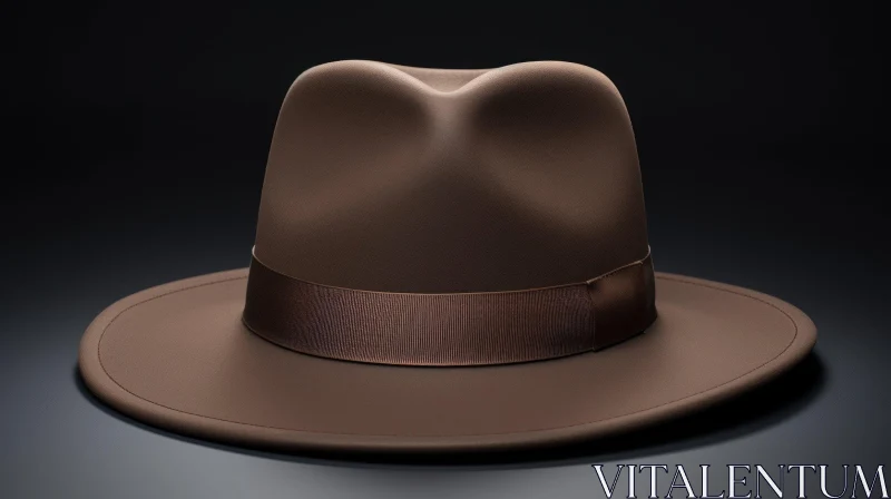 Brown Fedora Hat 3D Rendering - Fashion Accessories AI Image