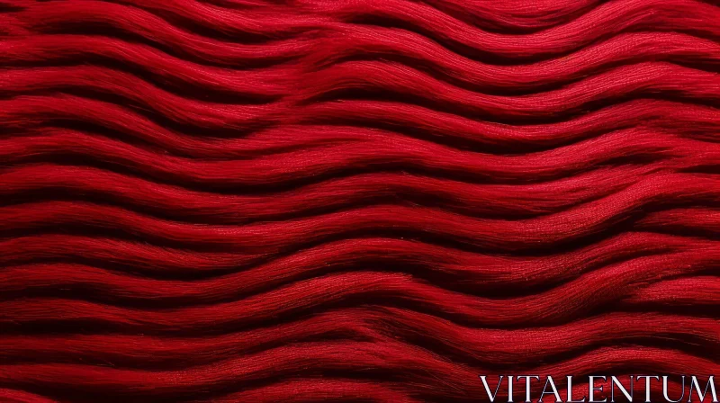 Red Wavy Pattern - Luxurious Horizontal Design AI Image