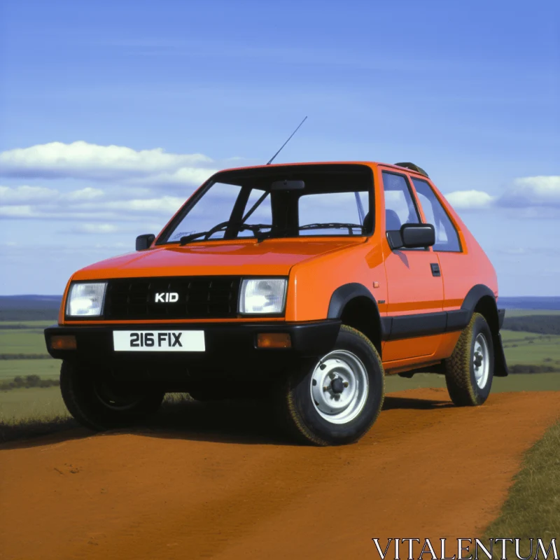 Stylish Orange Car from the 1980s | 8k Resolution AI Image
