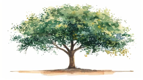Tree Watercolor Painting - Nature Artwork