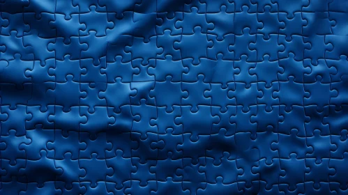 Blue Puzzle Close-Up | Shades of Blue Glossy Pieces
