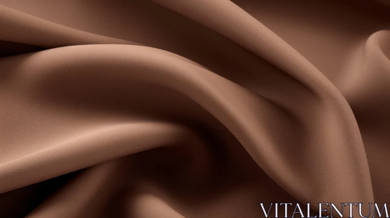 Brown Silk Fabric Texture - Elegant Background AI Image