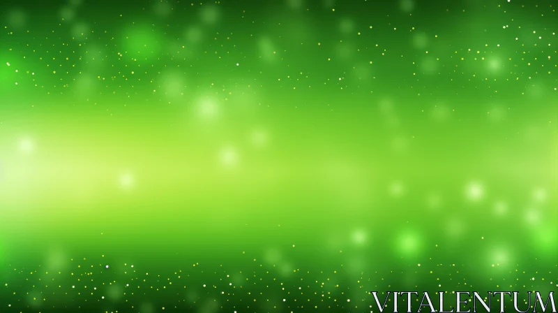 Green Gradient Background with White and Yellow Dots AI Image