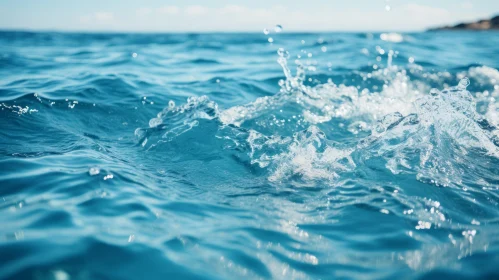 Ocean Surface Close-Up - Blue Water Texture