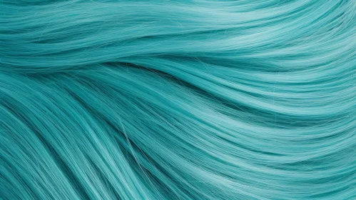 Turquoise Synthetic Wig Close-Up