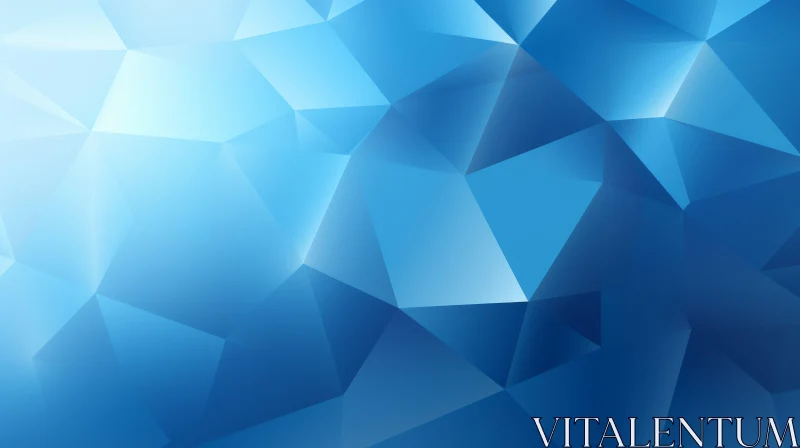 Blue Abstract Polygonal Shapes Background AI Image