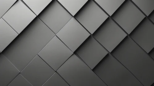 Gray Beveled Tiles 3D Rendering - Depth and Texture