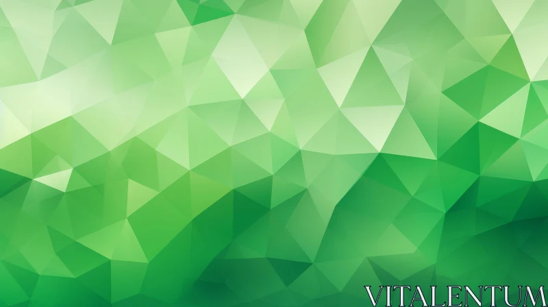 Green Geometric Polygonal Abstract Background AI Image