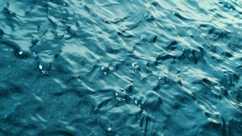 Blue Water Ripples - Close-Up View